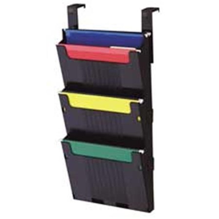 DEFLECTO Deflect-O Corporation DEFOPS104 Hanging File System- 3 Slots- 12-.63in.x3-.88in.x25in.- Black DEFOPS104